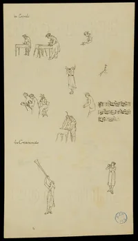 partie d'un ensemble de dessins les Caïroli  les Crescendo 1968.102.1062.5 Photo Mucem