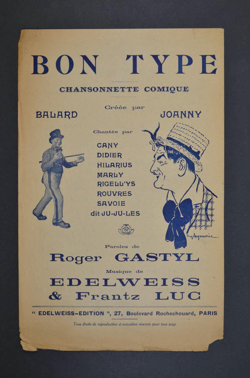 chanson petit format 1965.150.16 Photo Mucem