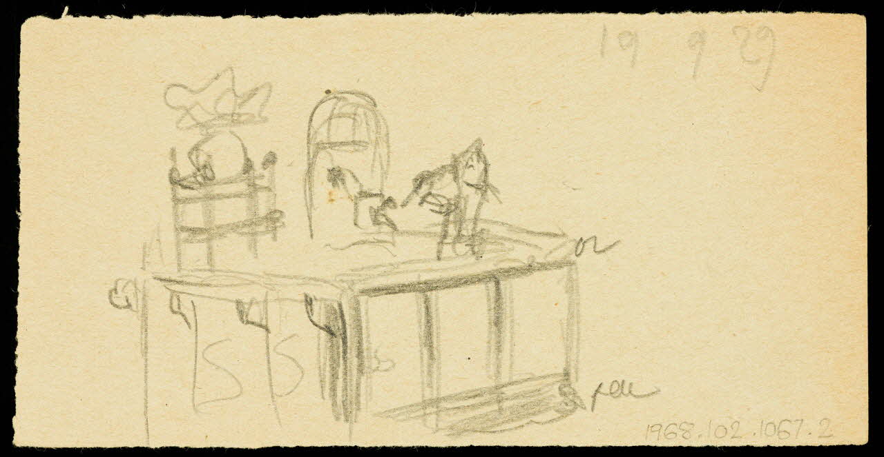 partie d'un ensemble de dessins Ebauches de dessins 1968.102.1067.2 Photo Mucem