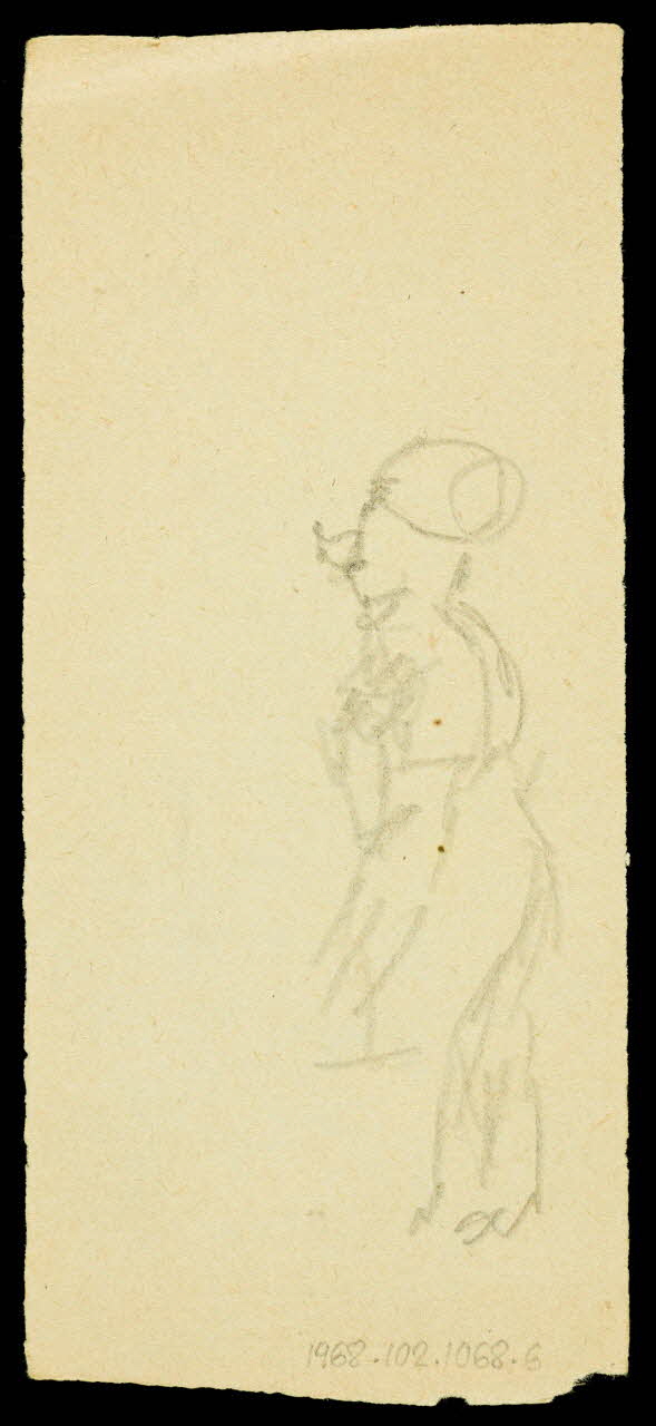 partie d'un ensemble de dessins Ebauche de figure 1968.102.1068.6  Photo Mucem