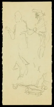 partie d'un ensemble de dessins Ebauches de figures 1968.102.1069.3 Photo Mucem