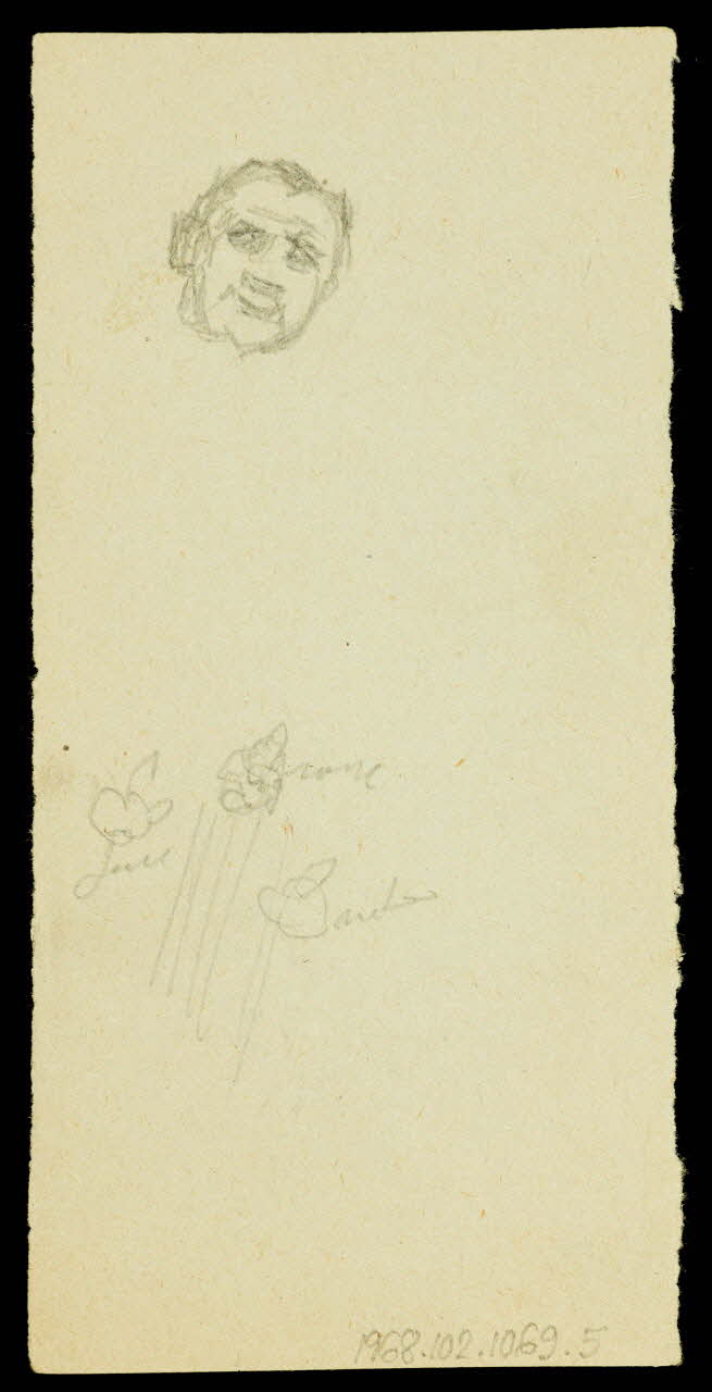 partie d'un ensemble de dessins Croquis de personnage de cirque 1968.102.1069.5 Photo Mucem