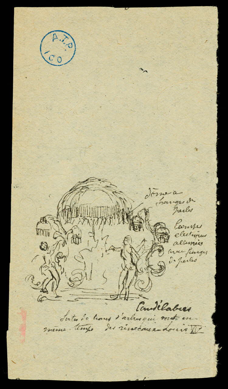 partie d'un ensemble de dessins Candélabres 1968.102.1081.3 Photo Mucem