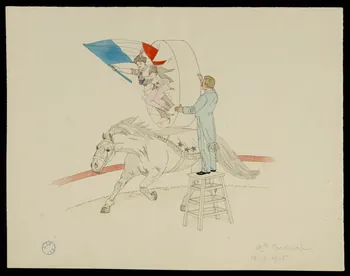 partie d'un ensemble de dessins Mlle Cardinale  13.7.1905 1968.102.1087.8 Photo Mucem