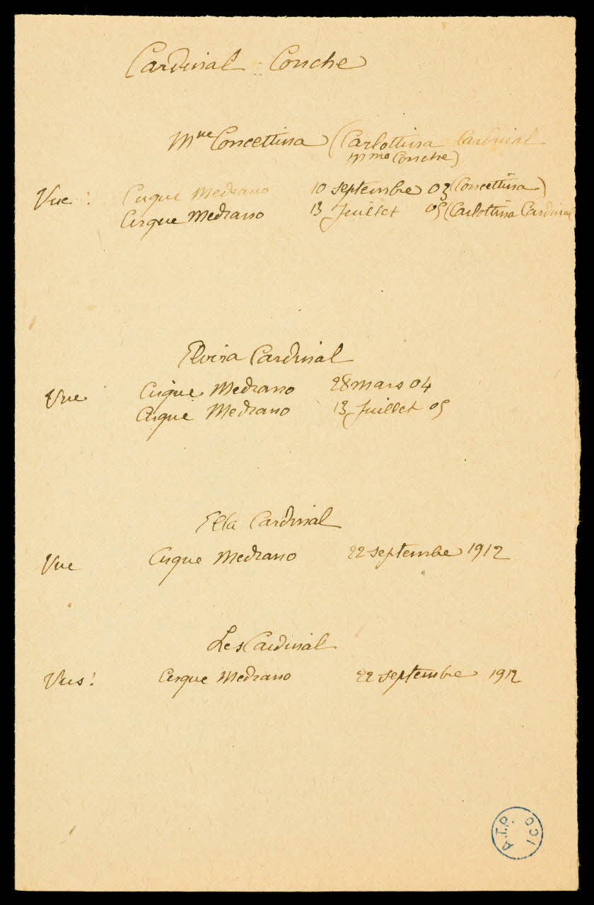 partie d'un ensemble de dessins Cardinal Conche 1968.102.1088 Photo Mucem