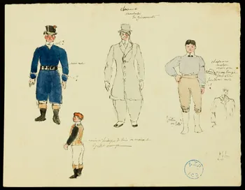 partie d'un ensemble de dessins Personnages 1968.102.1089.6 Photo Mucem