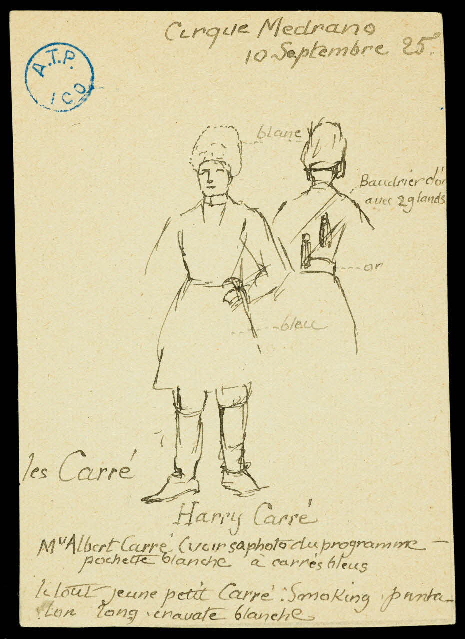 partie d'un ensemble de dessins Les Carré 1968.102.1107 Photo Mucem