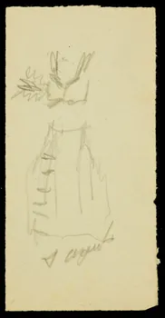 partie d'un ensemble de dessins Costume de femme 1968.102.1129.2 Photo Mucem