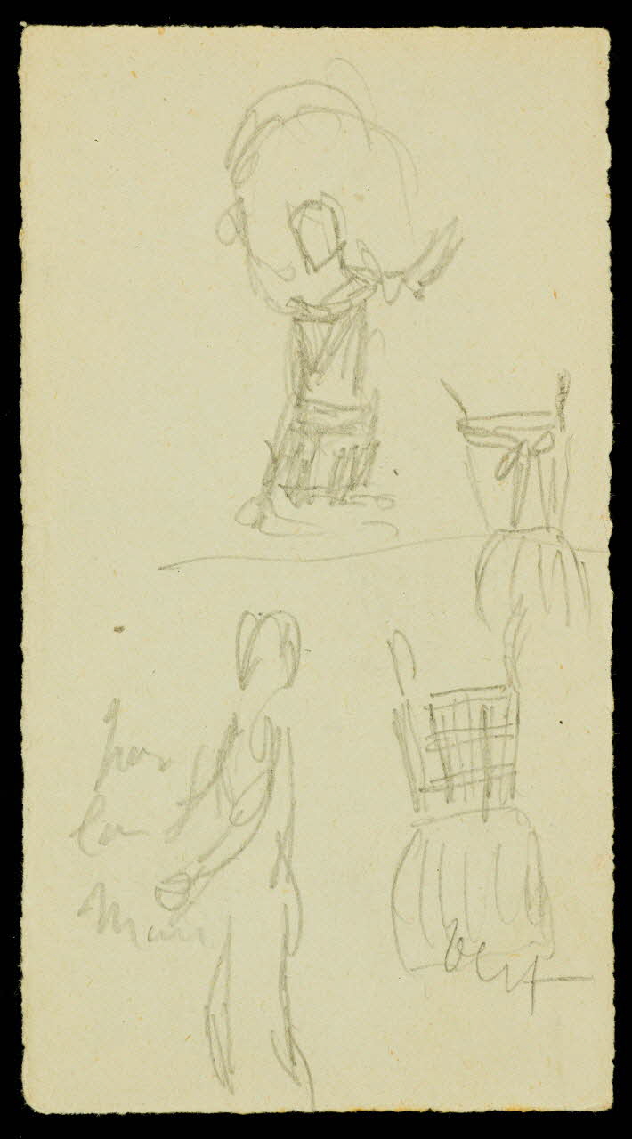 partie d'un ensemble de dessins Esquisse d'acrobates et de jongleurs 1968.102.1131.6 Photo Mucem