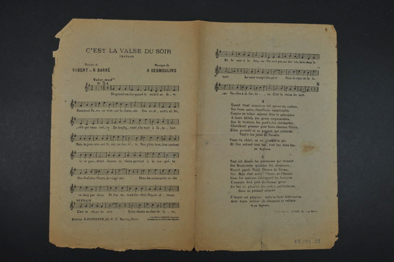 chanson petit format 1965.150.28 Photo Mucem