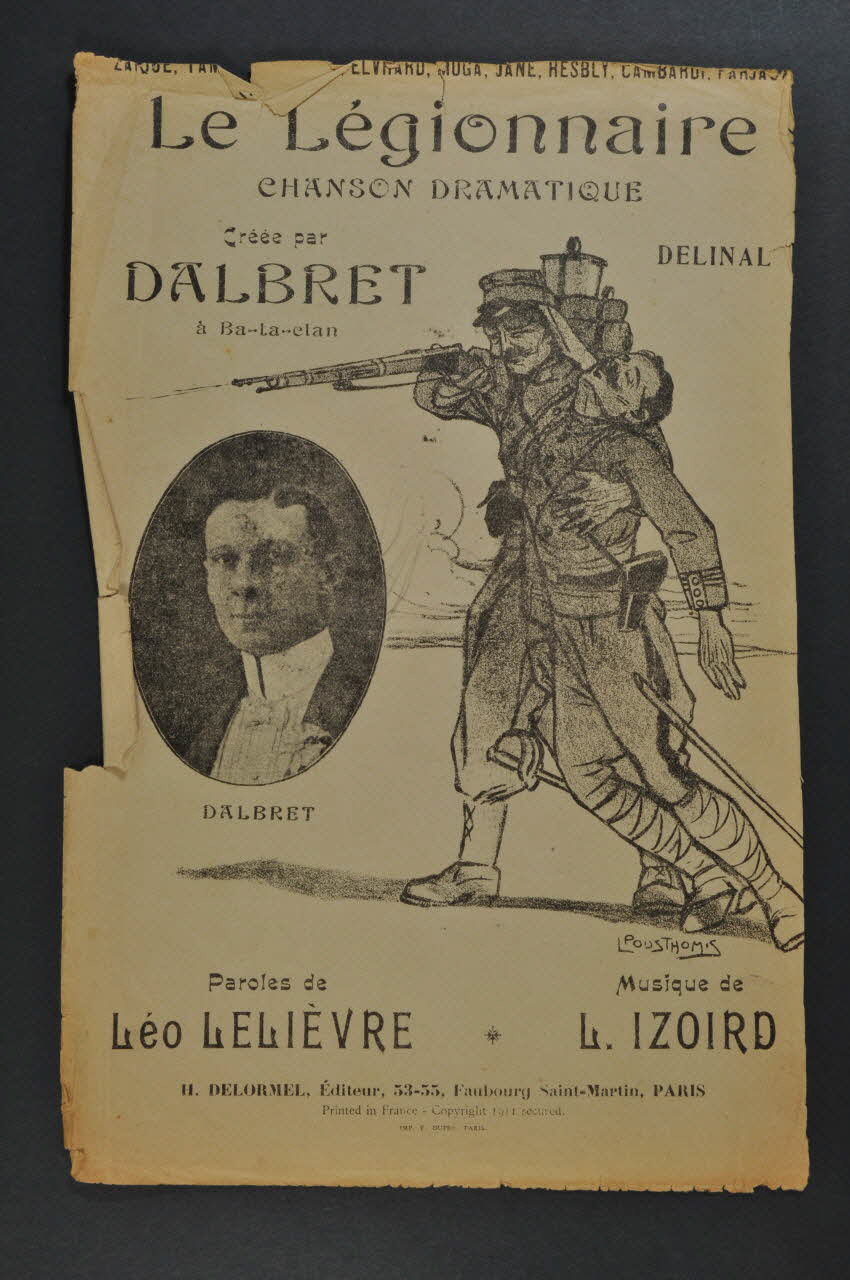 Léo Lelièvre ; Louis Izoird ; Paul Dalbret ; H. Delormel chanson petit format Île-de-France, France 1912 1966.144.6 Photo Mucem