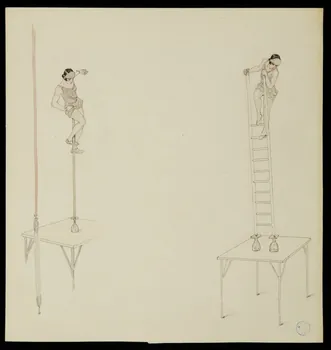 partie d'un ensemble de dessins Numéro d'acrobate 1968.102.1148 Photo Mucem