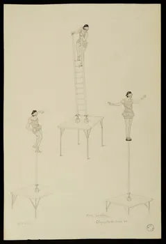 partie d'un ensemble de dessins Miss Castle  Olympia 26 Août 26 1968.102.1151.2 Photo Mucem