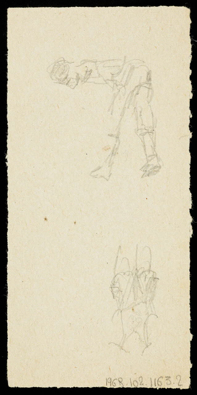 partie d'un ensemble de dessins Ebauche de figures 1968.102.1163.2 Photo Mucem