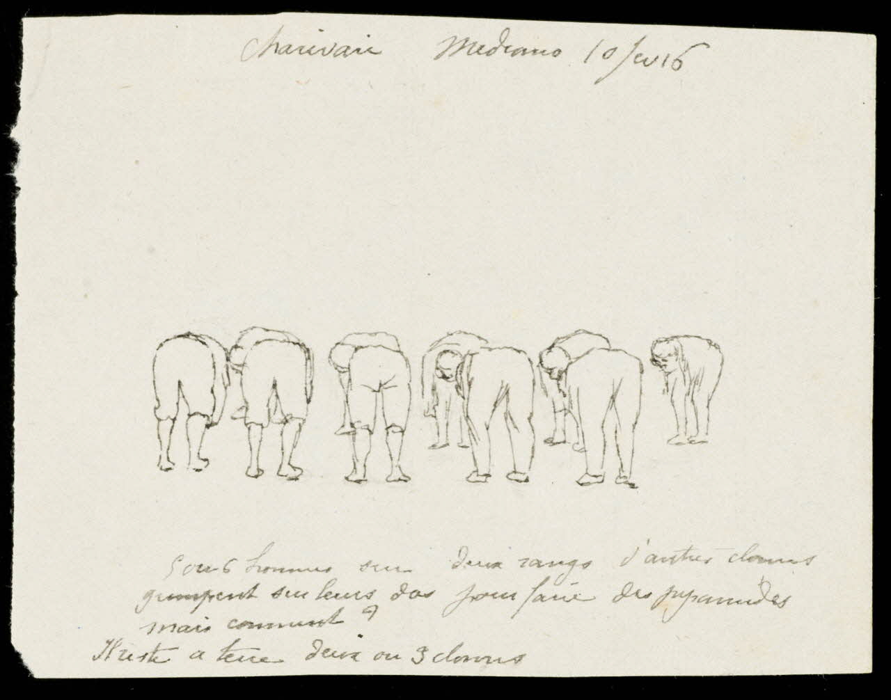 partie d'un ensemble de dessins Charivari Medrano 10 fev 16 1968.102.1170 Photo Mucem