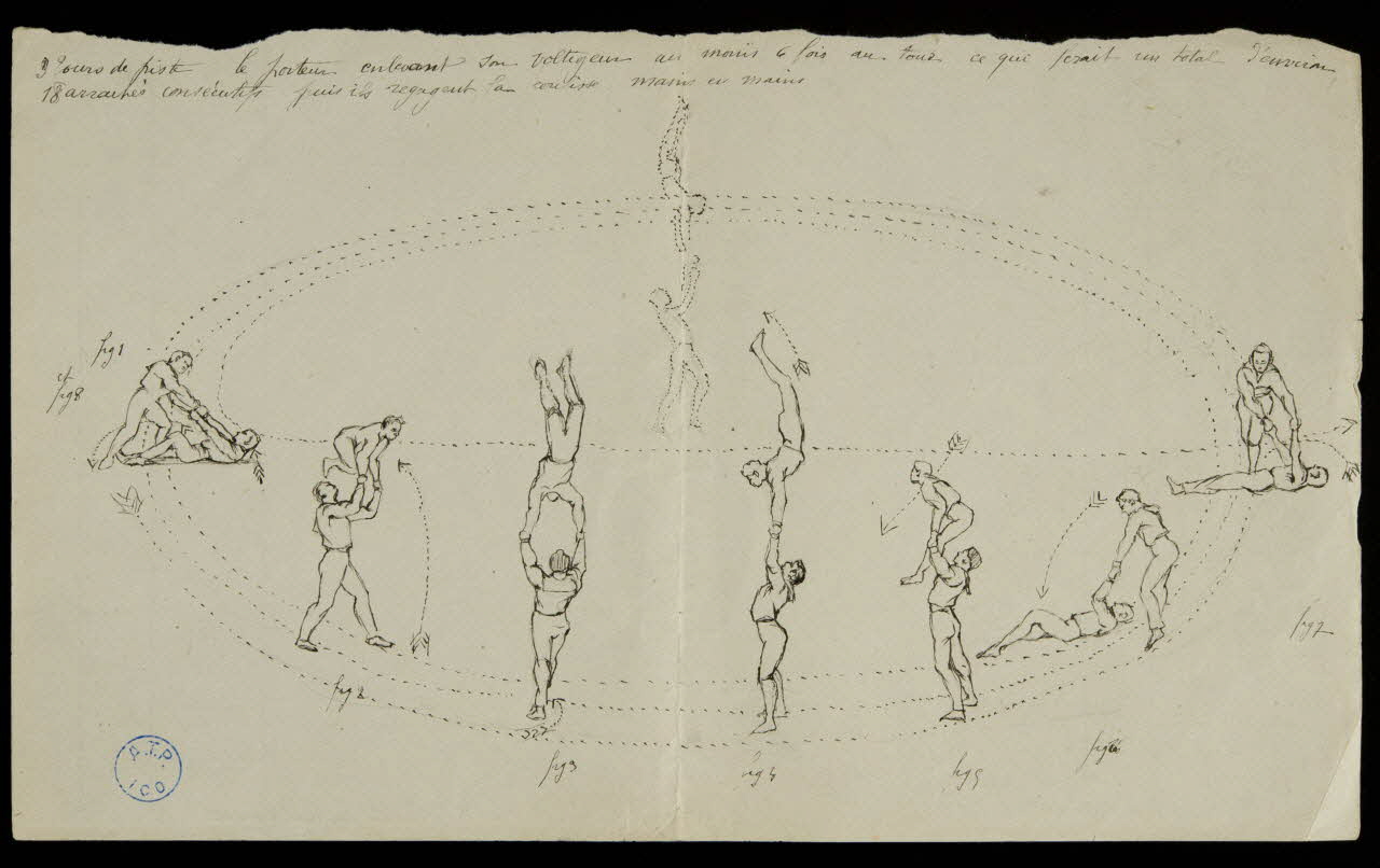partie d'un ensemble de dessins Numéro d'acrobatie 1968.102.1180 Photo Mucem