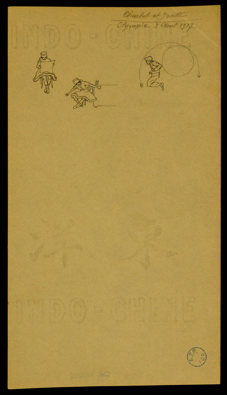 partie d'un ensemble de dessins Charlot et Josette 1968.102.1187.1 Photo Mucem