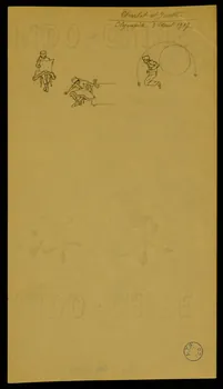 partie d'un ensemble de dessins Charlot et Josette 1968.102.1187.1  Photo Mucem