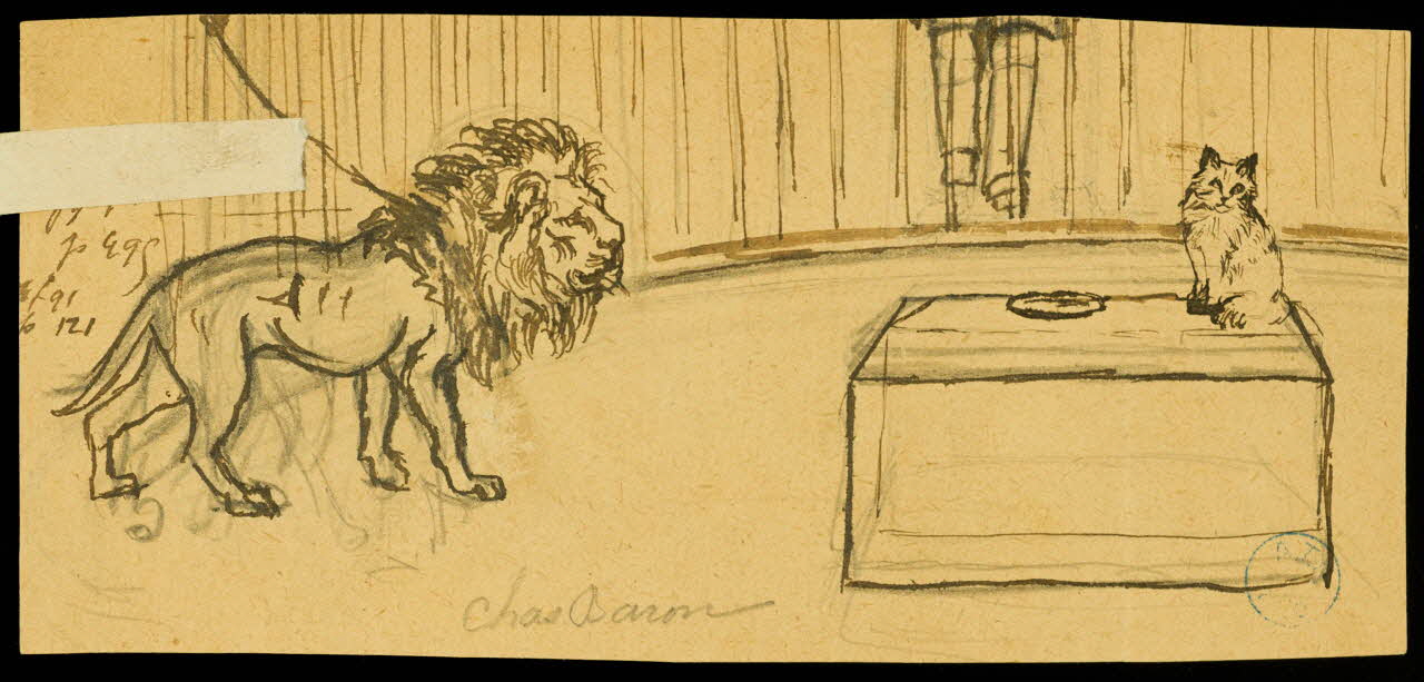 partie d'un ensemble de dessins Chas Baron 1968.102.1191.1 Photo Mucem