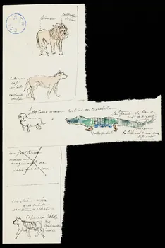 partie d'un ensemble de dessins Esquisse d'animaux 1968.102.1192.1  Photo Mucem