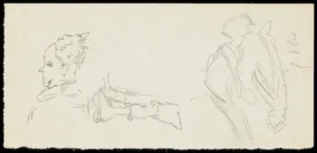 partie d'un ensemble de dessins Ebauche de dessin 1968.102.1196.8 Photo Mucem