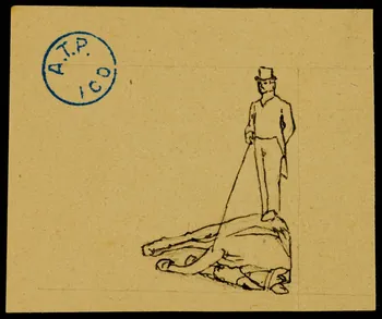 partie d'un ensemble de dessins Homme debout sur un cheval couché 1968.102.1207.13 Photo Mucem