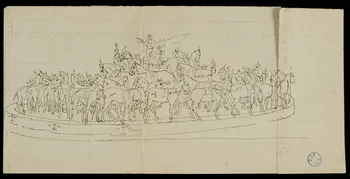 partie d'un ensemble de dessins Numéro équestre 1968.102.1207.22 Photo Mucem