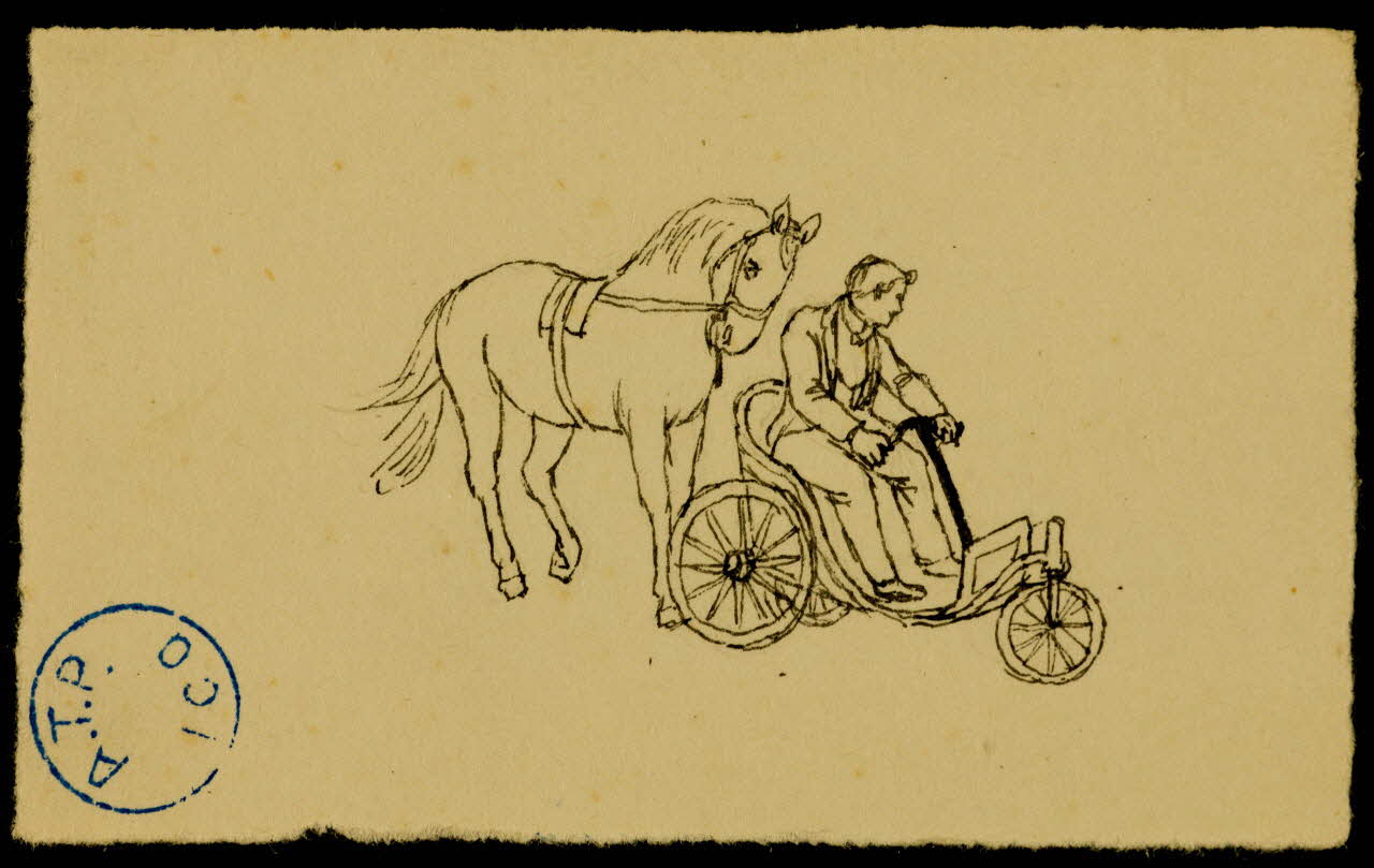 partie d'un ensemble de dessins Jean Houcke 1968.102.1208.1 Photo Mucem