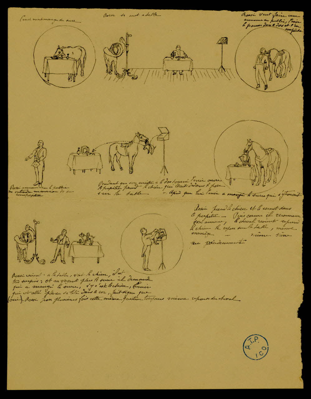 partie d'un ensemble de dessins Rossi et Emir 1968.102.1208.24 Photo Mucem