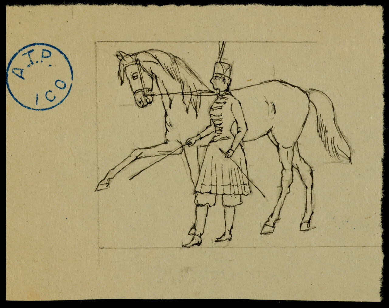 partie d'un ensemble de dessins Numéro de dressage 1968.102.1209.1 Photo Mucem