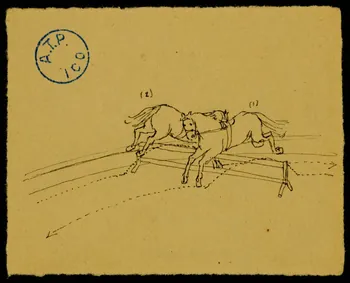 partie d'un ensemble de dessins Numéro équestre 1968.102.1210.5 Photo Mucem