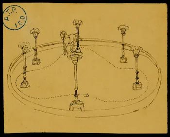 partie d'un ensemble de dessins Cheval et piste 1968.102.1212.9 Photo Mucem