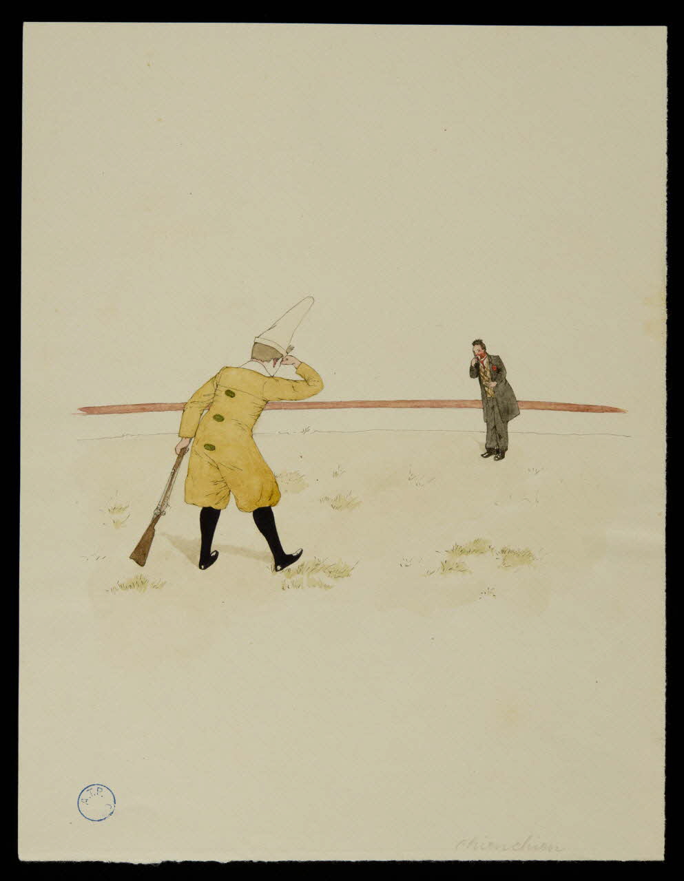 partie d'un ensemble de dessins Chienchien 1968.102.1215.3 Photo Mucem