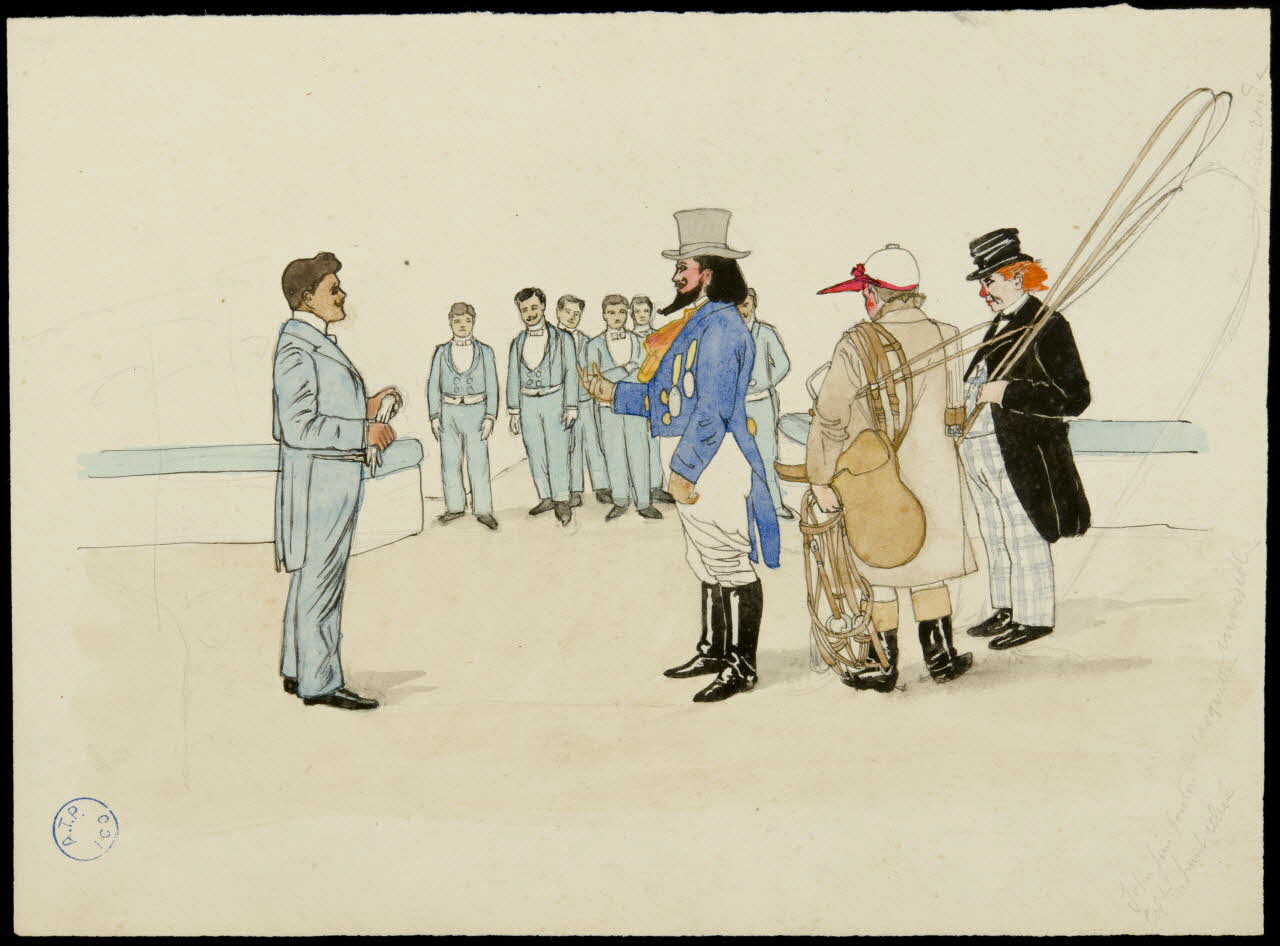 partie d'un ensemble de dessins Artistes sur la piste de cirque 1968.102.1220.2 Photo Mucem