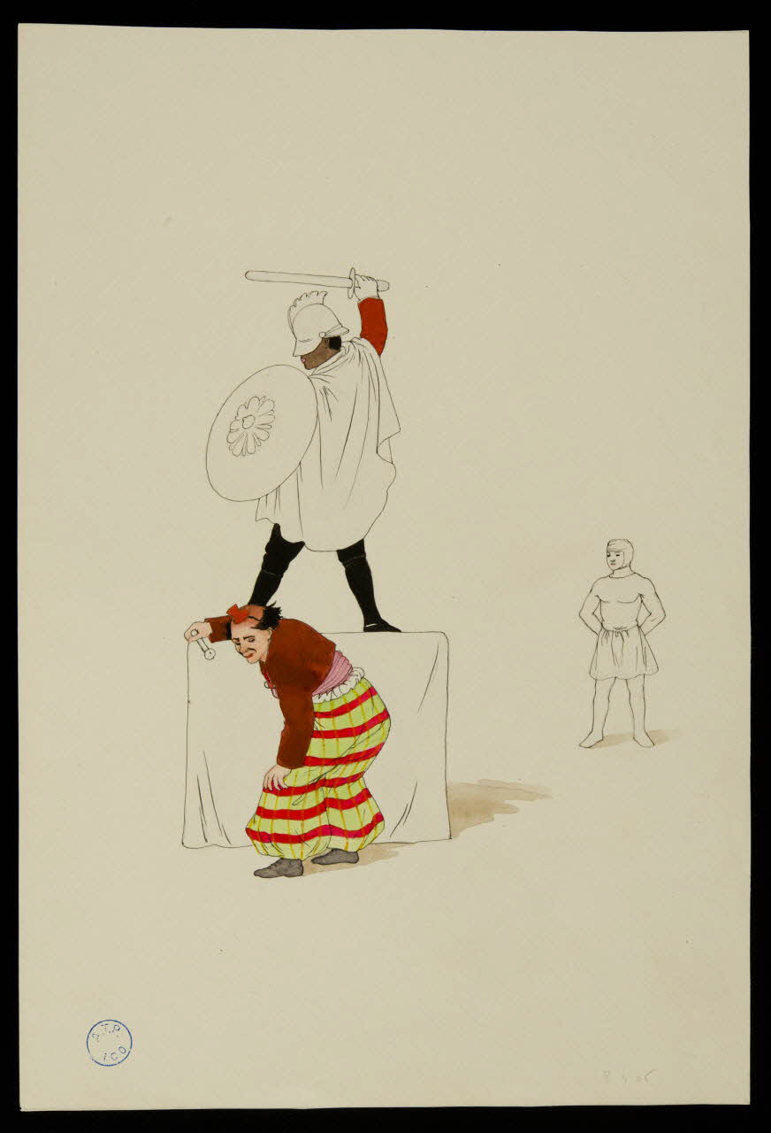 partie d'un ensemble de dessins Numéro de clowns 1968.102.1220.4 Photo Mucem