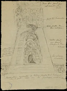 partie d'un ensemble de dessins Décor de spectacle 1968.102.1221.1  Photo Mucem