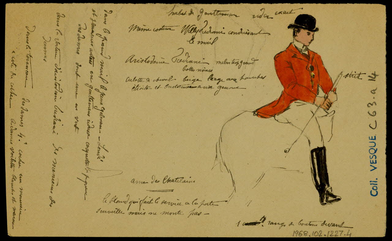 partie d'un ensemble de dessins Cavalier 1968.102.1227.4  Photo Mucem