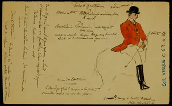partie d'un ensemble de dessins Cavalier 1968.102.1227.4 Photo Mucem