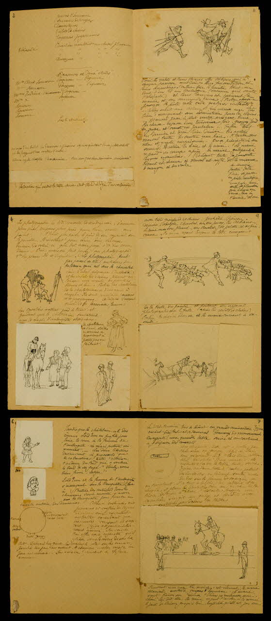 partie d'un ensemble de dessins La Chasse au Cerf 1968.102.1228.1/3 Photo Mucem