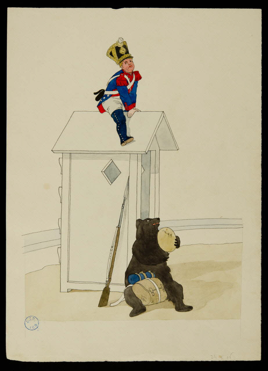 partie d'un ensemble de dessins Numéro de clown 1968.102.1229.3 Photo Mucem