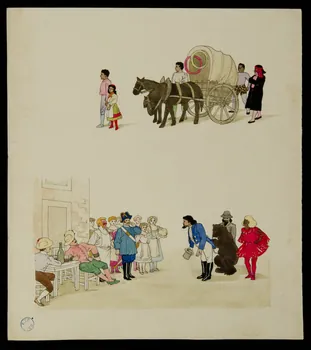 partie d'un ensemble de dessins Artistes de rue 1968.102.1229.4  Photo Mucem