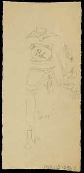 partie d'un ensemble de dessins Ebauche de dessin 1968.102.1238.2 Photo Mucem