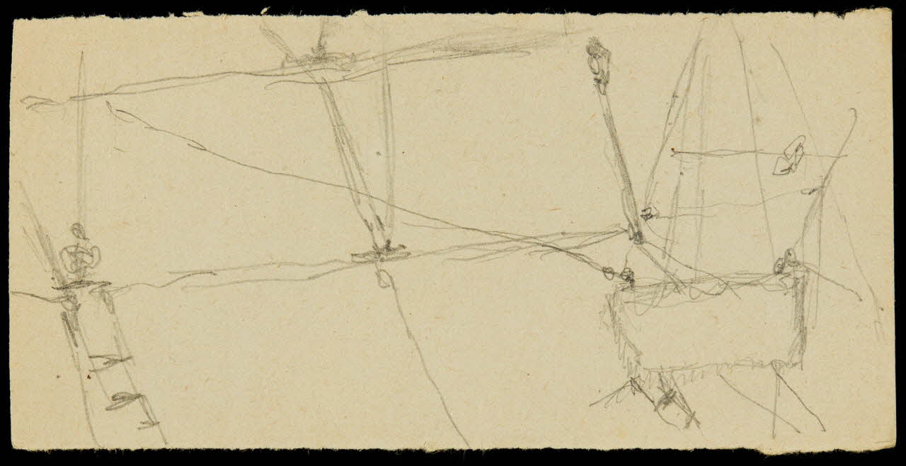 partie d'un ensemble de dessins Structure de trapéziste 1968.102.1241.9 Photo Mucem