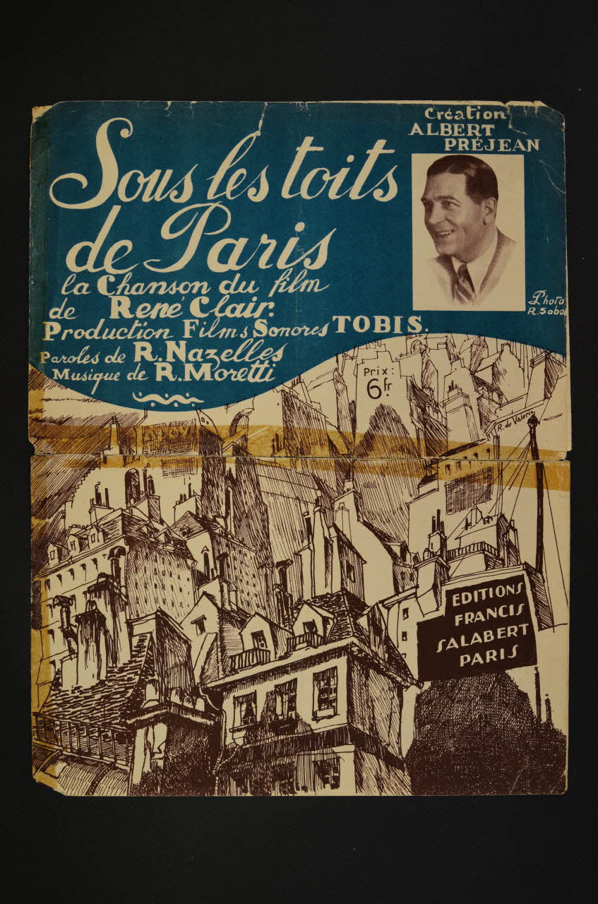 René Nazelles ; Raoul Moretti ; Albert Préjean ; Francis F. Salabert ; Ruben Sobol partition de musique Sous les toits de Paris Île-de-France, France 1930 1966.147.10 Photo Mucem