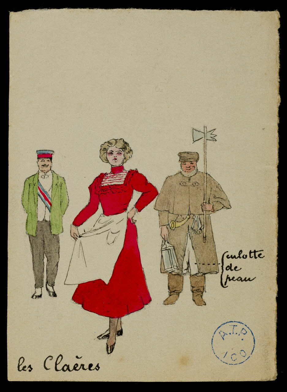 partie d'un ensemble de dessins les Claères 1968.102.1254  Photo Mucem
