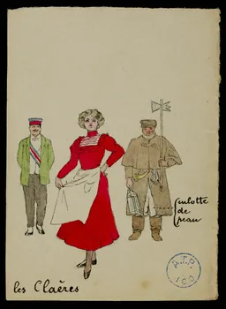 partie d'un ensemble de dessins les Claères 1968.102.1254 Photo Mucem