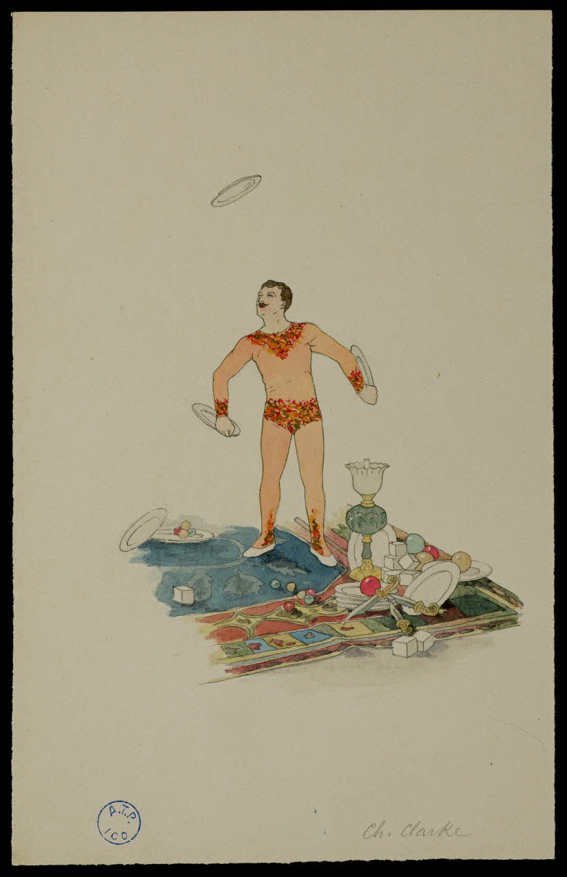 partie d'un ensemble de dessins Ch. Clarke 1968.102.1257.2 Photo Mucem