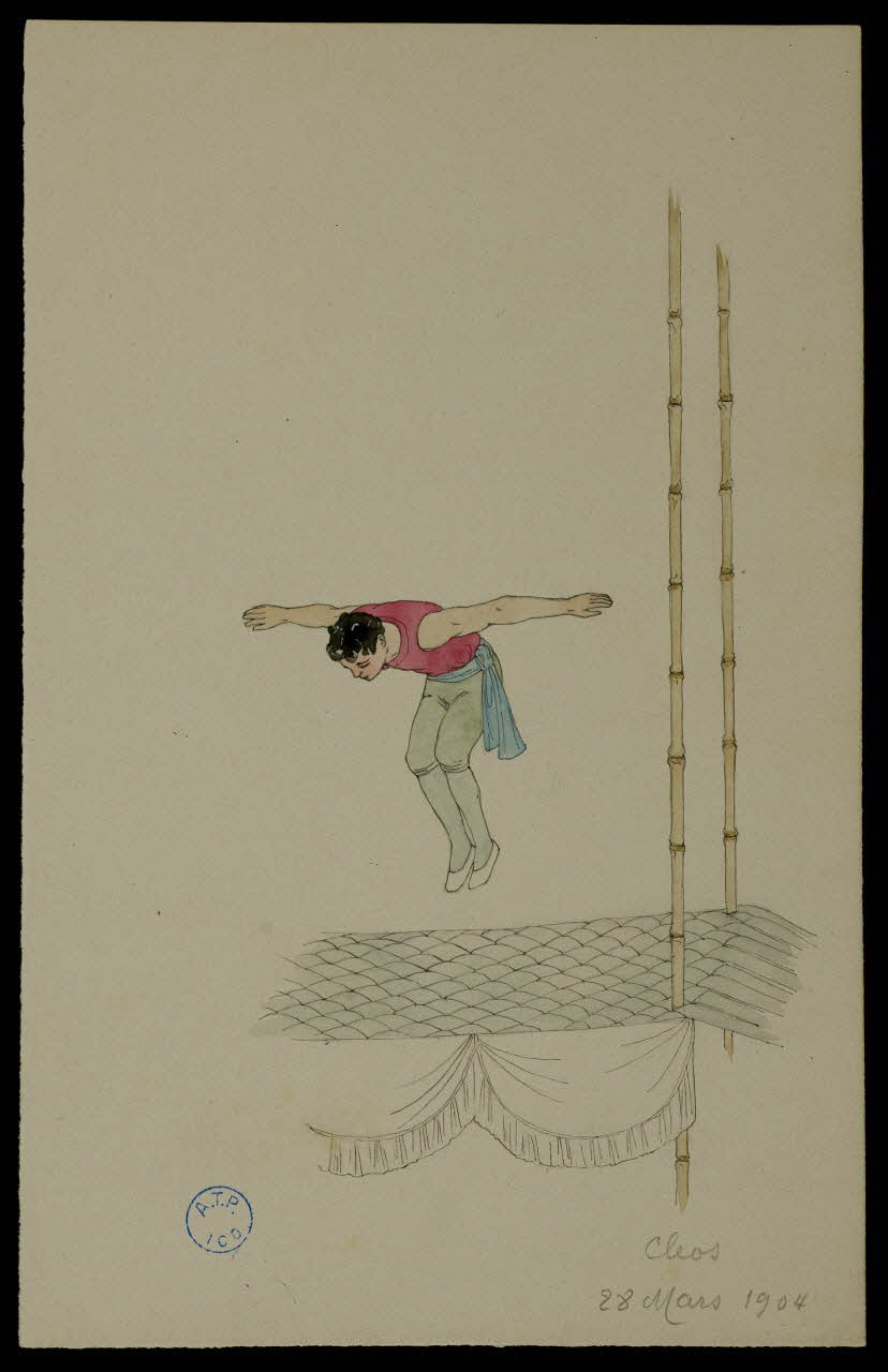 partie d'un ensemble de dessins Cléos  28 Mars 1904 1968.102.1261.1 Photo Mucem