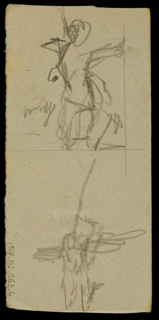partie d'un ensemble de dessins Ebauche de figure 1968.102.1263.4 Photo Mucem