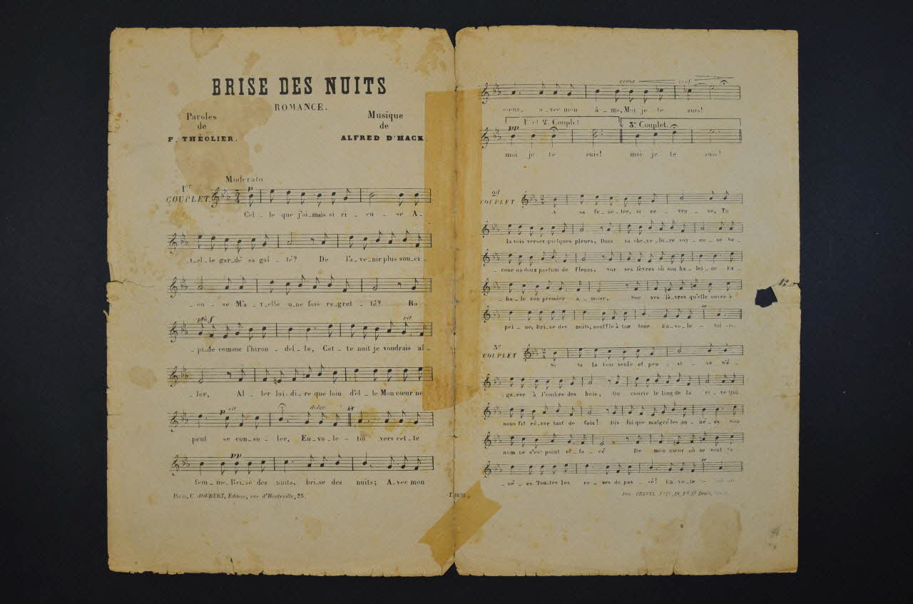 chanson petit format 1966.148.1 Photo Mucem